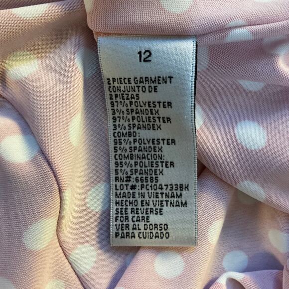 Chelsea Suite Pink and Cream Polka Dot A-Line Midi Dress with Shrug Size 12 - Picture 6 of 9